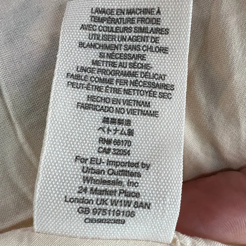 FREE PEOPLE Light Combo Lover Boy Tie Strap Button Up Maxi Dress OB902389 Boho 0 - Picture 9 of 10